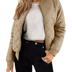 Zeagoo Women's Quilted Bomber Jacket Casual Coat
