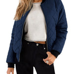 Zeagoo Women's Quilted Bomber Jacket Casual Coat