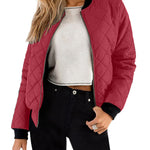 Zeagoo Women's Quilted Bomber Jacket Casual Coat