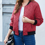 Zeagoo Women's Quilted Bomber Jacket Casual Coat