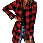 Zeagoo Womens Shacket Jacket Long Sleeve Flannel Shirt