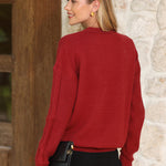 Zeagoo Womens 2023 Fall Sweaters Cute Cable Knit Crewneck Chunky Cozy Long Sleeve Warm Soft Pullover Sweater Tops