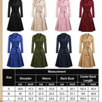 Zeagoo Women's Trench Coats Double-Breasted Long Coat with Belt (Us Only)