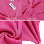 Twist Front Knitted Bodycon Dress - Zeagoo (Us Only)