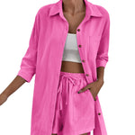 Two Piece Outfit Sets Cotton Shorts Set - Zeagoo (Us Only)