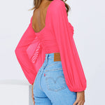 Tie Knot Ruched Crop Tube Top - Zeagoo (Us Only)