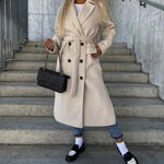 Gwyneth | Long Lapel Button-Front Coat