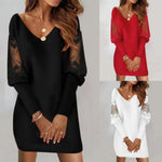 Marilyn – Chic Comfort Dress with Elegant Lace Sleeves