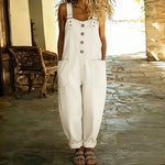Mae™ | Soft cotton vintage jumpsuit with denim effect