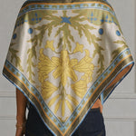 Elegant Scarf Style Satin Printed Top
