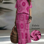 Romantic Vacation Style Printed 2-Piece Set