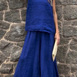 Women's Solid Color Casual Loose Stylish Sleeveless Top Pants Two Piece Suit
