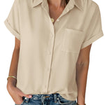 Zeagoo Zeagoo Casual Short Sleeve Button Down Shirt for Women Casual Loose Business Casual 2026 | Under $40