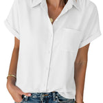 Zeagoo Zeagoo Casual Short Sleeve Button Down Shirt for Women Casual Loose Business Casual 2026 | Under $40