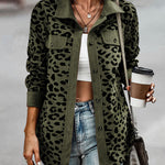 Zeagoo Zeagoo Casual Leopard Print Corduroy Jacket for Women Casual Work Office Loose Fit 2026 | Under $40