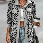 Zeagoo Zeagoo Casual Leopard Print Corduroy Jacket for Women Casual Work Office Loose Fit 2026 | Under $40