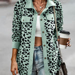 Zeagoo Zeagoo Casual Leopard Print Corduroy Jacket for Women Casual Work Office Loose Fit 2026 | Under $40