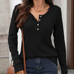 Zeagoo Zeagoo Casual Waffle Long Sleeve Henley Shirt for Women Casual Work Office Loose Fit 2026 | Under $40
