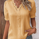 Zeagoo Zeagoo Women's Cute Lace Short Sleeve Blouse for Women Elegant Date Night Party 2026 | Under $40
