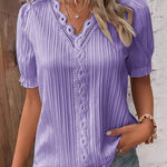 Zeagoo Zeagoo Women's Cute Lace Short Sleeve Blouse for Women Elegant Date Night Party 2026 | Under $40
