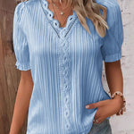 Zeagoo Zeagoo Women's Cute Lace Short Sleeve Blouse for Women Elegant Date Night Party 2026 | Under $40