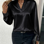 Zeagoo Zeagoo Women's Casual Satin Long Sleeves Blouse for Women Elegant Office Work Dressy 2026 | Under