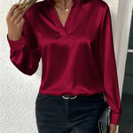 Zeagoo Zeagoo Women's Casual Satin Long Sleeves Blouse for Women Elegant Office Work Dressy 2026 | Under