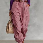 Casual Street Style High Waist Cargo Joggers