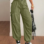Street Style Casual Multi Pockets Cargo Pants