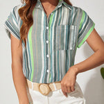 Resort Casual Colorful Stripe Shirt
