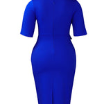 Anti-Wrinkle Double-Breasted Business Dress