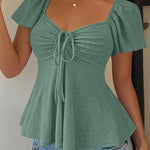 Cute Openwork Embroidered Jacquard Blouse