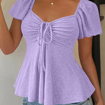 Cute Openwork Embroidered Jacquard Blouse