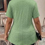 Square Neck Crossover Ruched Peplum Top