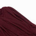 Elegant Ruched Cowl Neck Mesh Drape Top