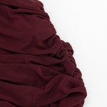 Elegant Ruched Cowl Neck Mesh Drape Top