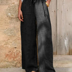 Summer Casual High-Waisted Wide-Leg Pants