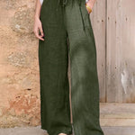 Summer Casual High-Waisted Wide-Leg Pants