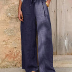 Summer Casual High-Waisted Wide-Leg Pants