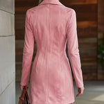 Modern Retro Style Faux Suede Tassel Dress