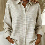 Comfortable Casual Plaid Long Sleeve Button Shirt