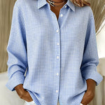 Comfortable Casual Plaid Long Sleeve Button Shirt