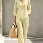 Comfy Vertical Stripes 2-Piece Set