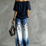 Fashion Gradient Leopard Print Matching Set