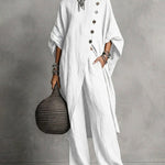 Minimalism Loose Slant Placket Matching Set