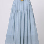 High Waist Tiered Flowy Maxi Skirt