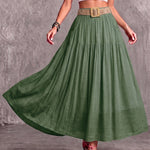 High Waist Tiered Flowy Maxi Skirt