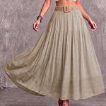 High Waist Tiered Flowy Maxi Skirt