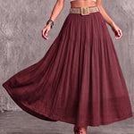 High Waist Tiered Flowy Maxi Skirt