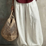 Ruched Collar Blouse And Wide Leg Pants Set